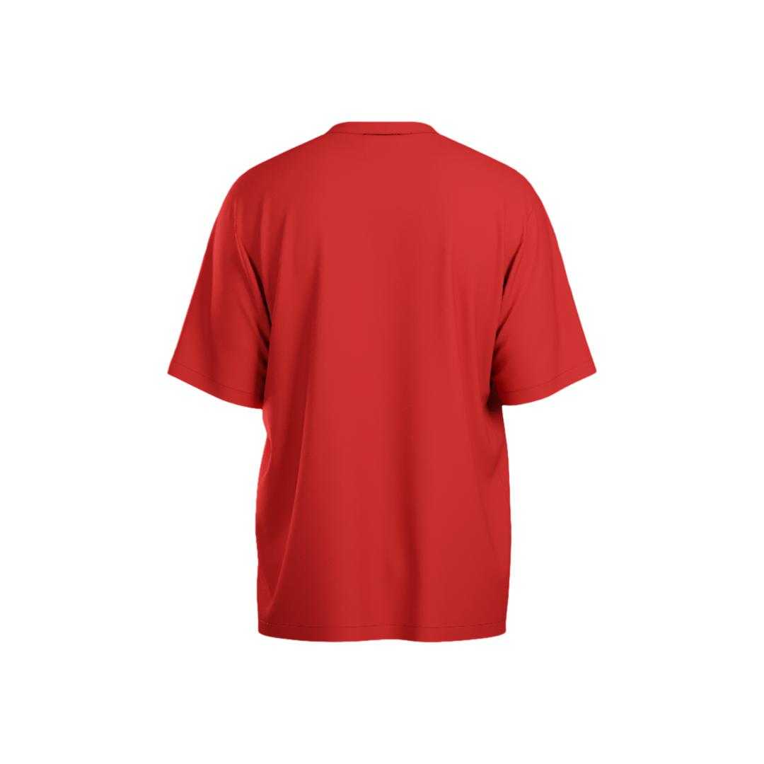 Red t-shirt on a white background