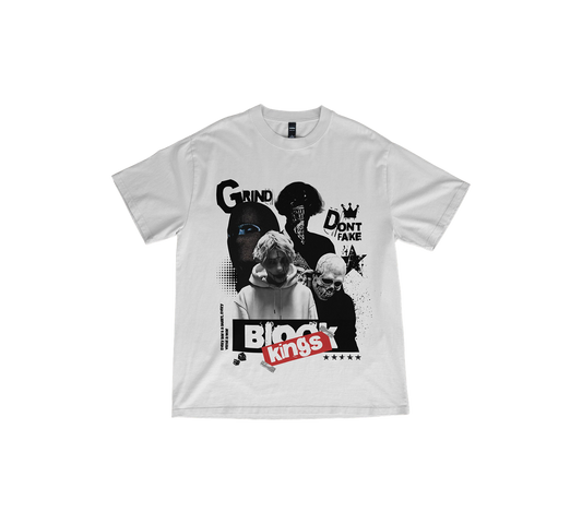 Grind Don’t Fake – Bloody Kings Streetwear Oversized Tee